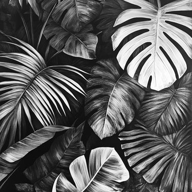Tableau Tropical Noir Blanc